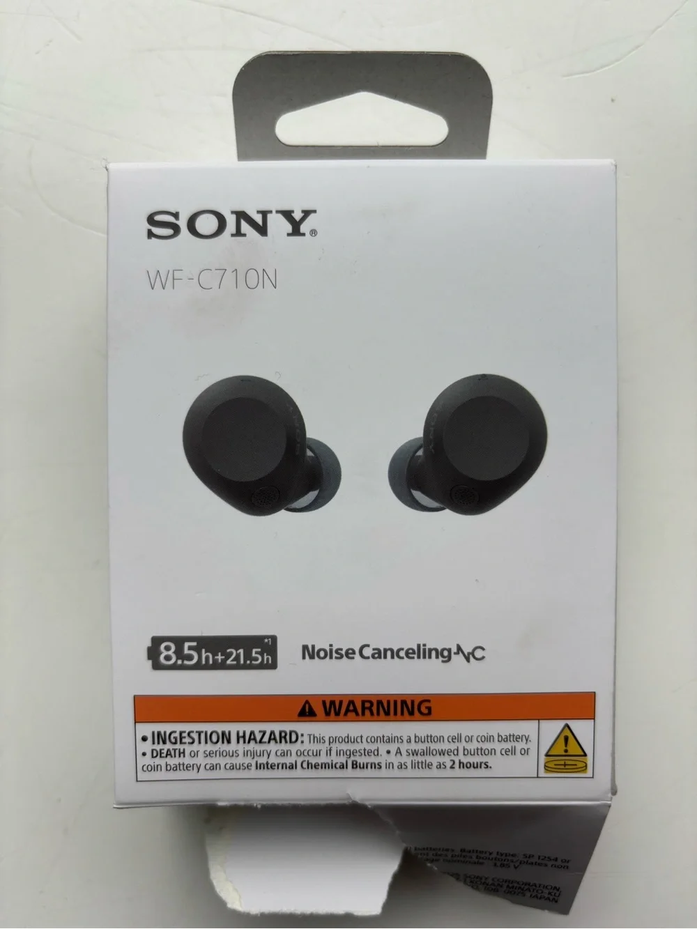 Sony WF-C710N Wireless Noise-Cancelling Earbuds in Black